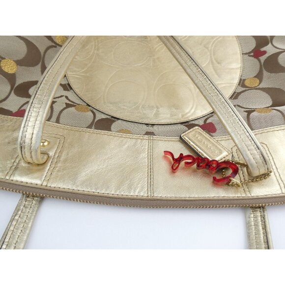 Coach Laura Signature Khaki Secret Admirer Tote F18870 - Picture 13 of 16